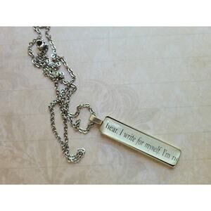 I Write For Myself pendant necklace made with You've Reached Sam book pages